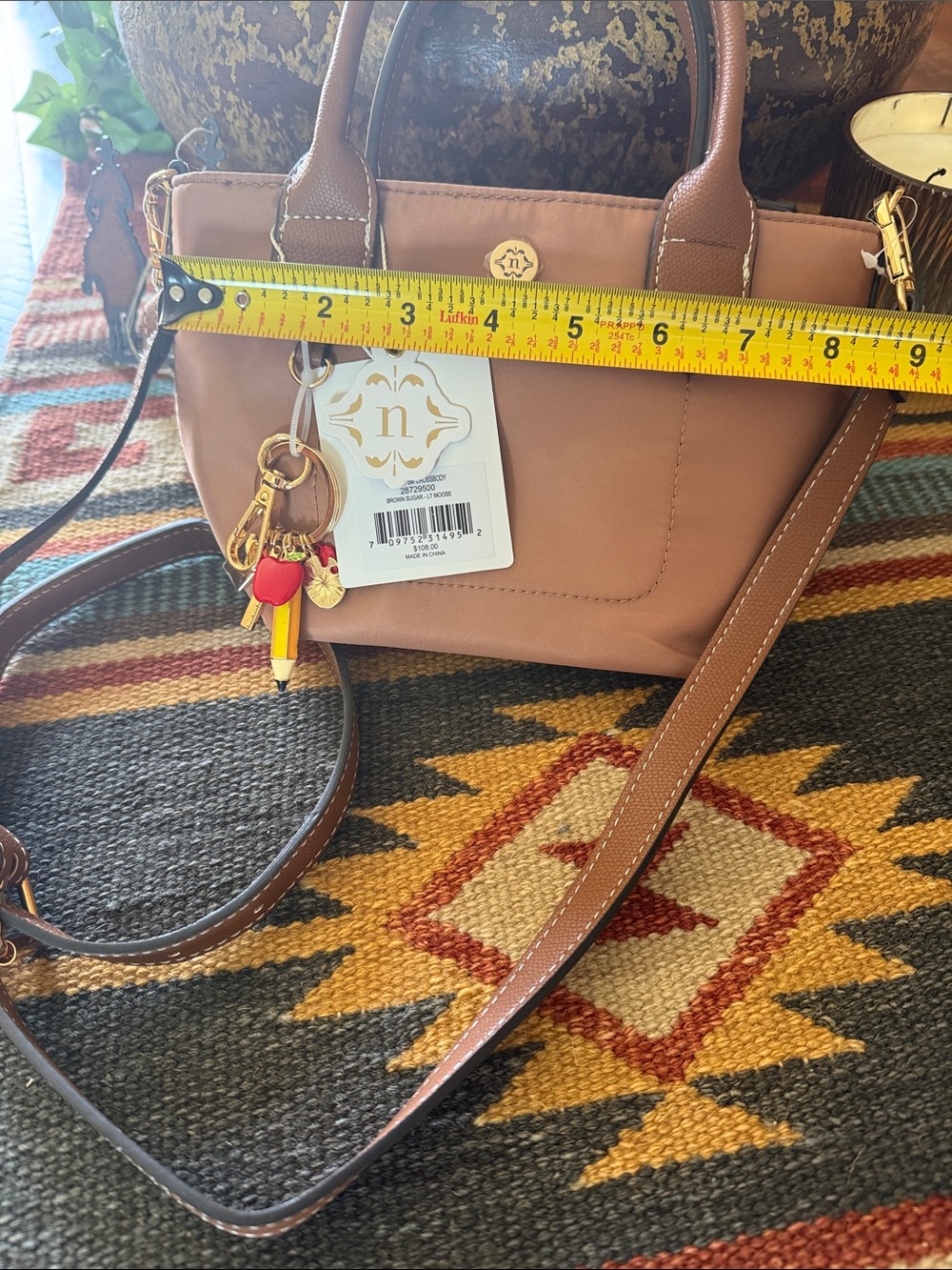 Nanette Lepore Tan Mini Tote with Adjustable Crossbody Strap - Picture 10 of 11